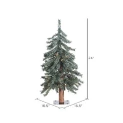 2ft. Pre-Lit Natural Bark Alpine Artificial Christmas Tree, ClearLights 10 2ft. Pre-Lit Natural Bark Alpine Artificial Christmas Tree, ClearLights -Northlight Sale Store D522593S 4
