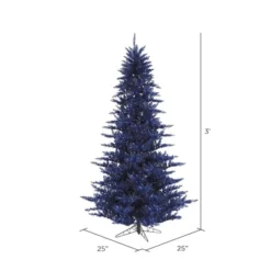 3ft. Unlit Navy Blue Fir Artificial Christmas Tree -Northlight Sale Store D522599S 2