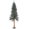 6ft. Pre-Lit Natural Bark Alpine Artificial Christmas Tree, Clear Dura-Lit® Lights