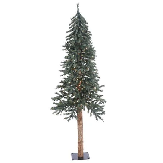 6ft. Pre-Lit Natural Bark Alpine Artificial Christmas Tree, Clear Dura-Lit® Lights 1 6ft. Pre-Lit Natural Bark Alpine Artificial Christmas Tree, Clear Dura-Lit® Lights
