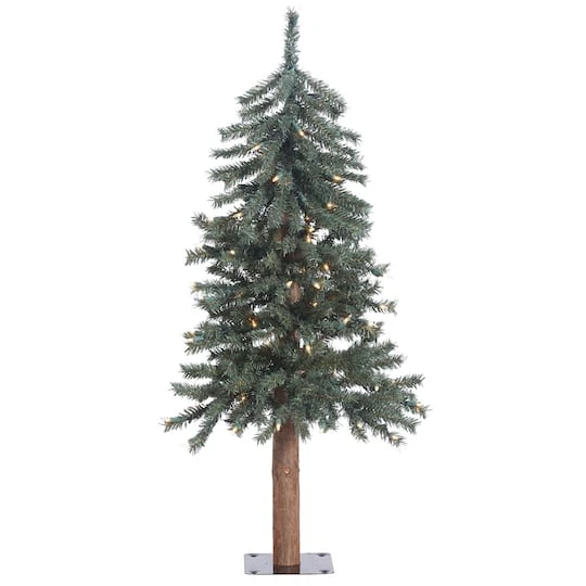 3ft. Pre-Lit Natural Bark Alpine Artificial Christmas Tree, Warm White Dura-Lit® LED Lights 2 3ft. Pre-Lit Natural Bark Alpine Artificial Christmas Tree, Warm White Dura-Lit® LED Lights - Image 2