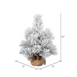 24" Unlit Frosted Beckett Pine Artificial Christmas Tree -Northlight Sale Store D522656S 3