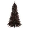 3ft. Pre-Lit Black Fir Artificial Christmas Tree, Orange Incandescent Lights