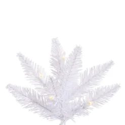 3ft. Pre-Lit White Fir Artificial Christmas Tree, Warm White LED Lights -Northlight Sale Store D522681S 2