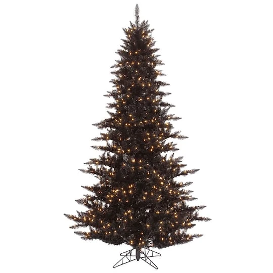 3ft. Pre-Lit Black Fir Artificial Christmas Tree, Warm White LED Lights 2 3ft. Pre-Lit Black Fir Artificial Christmas Tree, Warm White LED Lights - Image 2