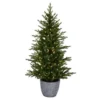 3.5ft. Pre-Lit Belgrade Pine Artificial Christmas Tree, Clear Dura-Lit® LED Lights