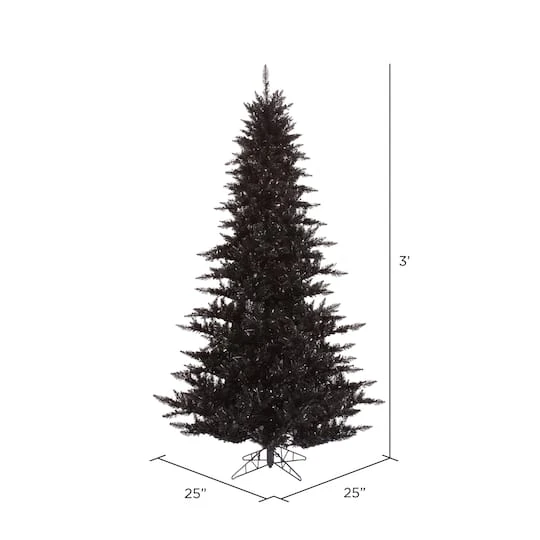 3ft. Unlit Black Fir Artificial Christmas Tree 3 3ft. Unlit Black Fir Artificial Christmas Tree - Image 3
