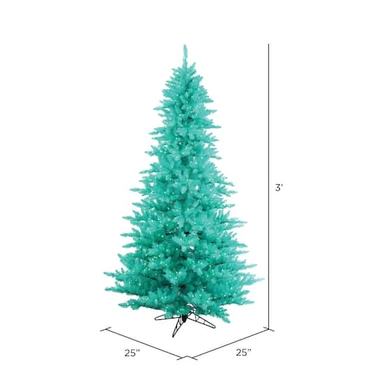 3ft. Pre-Lit Aqua Fir Artificial Christmas Tree, Aqua Lights 3 3ft. Pre-Lit Aqua Fir Artificial Christmas Tree, Aqua Lights - Image 3