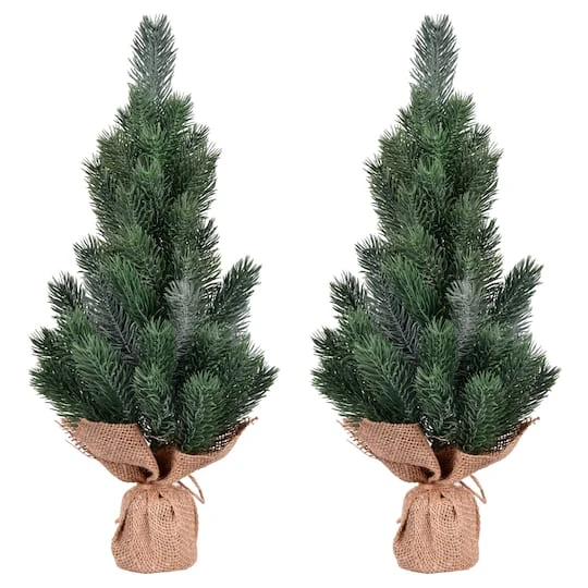 15" Unlit Blue Spruce Sapling Artificial Christmas Tree Set 2 15" Unlit Blue Spruce Sapling Artificial Christmas Tree Set - Image 2