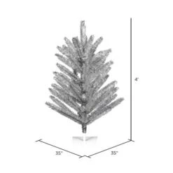 4ft. Unlit Vintage Aluminum Artificial Christmas Tree -Northlight Sale Store D522722S 4