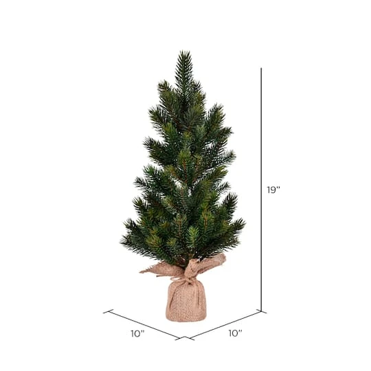 19" Unlit Balsam Fir Sapling Artificial Christmas Tree 3 19" Unlit Balsam Fir Sapling Artificial Christmas Tree - Image 3