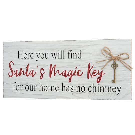 16" Santa’s Key Tabletop Sign 2 16" Santa’s Key Tabletop Sign - Image 2
