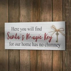 16" Santa’s Key Tabletop Sign 9 16" Santa’s Key Tabletop Sign -Northlight Sale Store D531300S 2