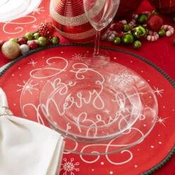 DII® Be Merry & Bright Embellished Placemats, 6ct. -Northlight Sale Store D540022S 5