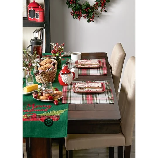 DII® Christmas Plaid Placemats, 6ct. 9 DII® Christmas Plaid Placemats, 6ct. - Image 9