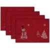 DII® Embroidered Snowman Placemats, 4ct.