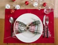 DII® Embroidered Snowman Placemats, 4ct. -Northlight Sale Store D540026S 2