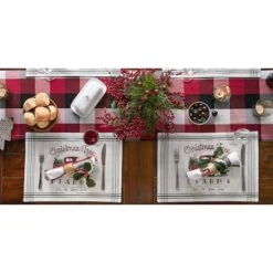 DII® Tree Farm Truck Printed Placemats, 6ct. -Northlight Sale Store D540028S 6