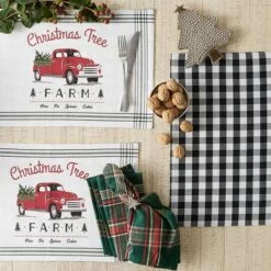 DII® Tree Farm Truck Printed Placemats, 6ct. -Northlight Sale Store D540028S 9