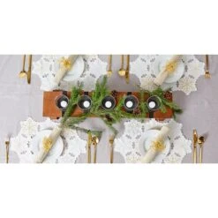 DII® Embroidered Snowflake Placemats, 4ct. 18 DII® Embroidered Snowflake Placemats, 4ct. -Northlight Sale Store D540029S 7