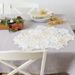 DII® Embroidered Snowflake Placemats, 4ct. 20 DII® Embroidered Snowflake Placemats, 4ct. -Northlight Sale Store D540029S 9