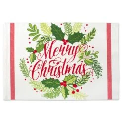 DII® Merry Christmas Print Placemats, 6ct. -Northlight Sale Store D540030S 4
