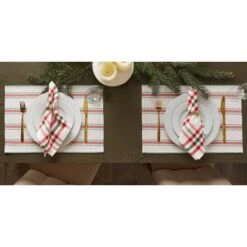 DII® Joyful Snowflakes Jacquard Placemats, 4ct. -Northlight Sale Store D540031S 7
