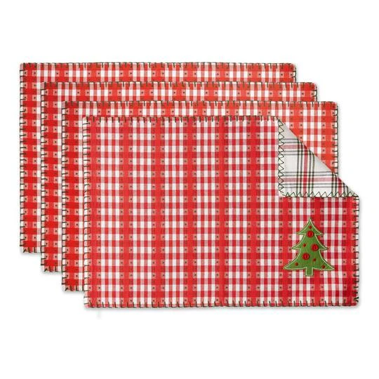 DII® Embellished Jolly Tree Placemats, 4ct. 1 DII® Embellished Jolly Tree Placemats, 4ct.