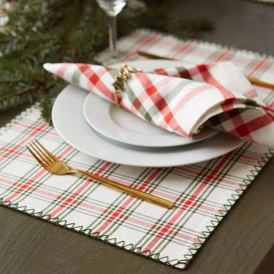 DII® Embellished Jolly Tree Placemats, 4ct. 7 DII® Embellished Jolly Tree Placemats, 4ct. - Image 7