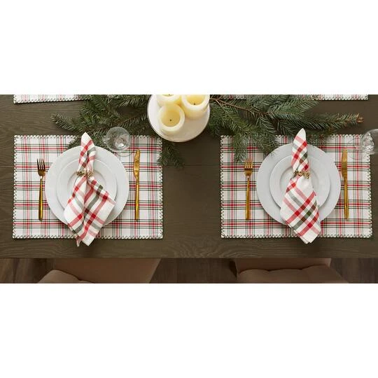 DII® Embellished Jolly Tree Placemats, 4ct. 9 DII® Embellished Jolly Tree Placemats, 4ct. - Image 9