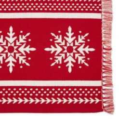 DII® Nordic Snowflake Stripe Jacquard Placemats, 4ct. -Northlight Sale Store D540033S 4