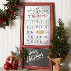 DII® Chalkboard & Galvanized Tin Days 'Til Christmas Advent Calendar -Northlight Sale Store D540034S 6