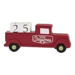 DII® Christmas Tree Truck Tabletop Block Calendar