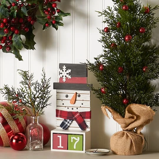 DII® Square Snowman Tabletop Block Calendar 4 DII® Square Snowman Tabletop Block Calendar - Image 4