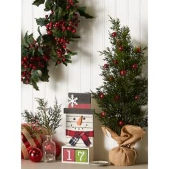 DII® Square Snowman Tabletop Block Calendar 14 DII® Square Snowman Tabletop Block Calendar -Northlight Sale Store D540038S 5