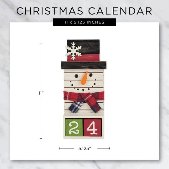 DII® Square Snowman Tabletop Block Calendar 7 DII® Square Snowman Tabletop Block Calendar - Image 7