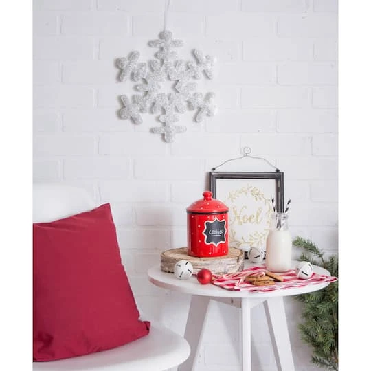 DII® Silver Hanging Foam Snowflake Set 4 DII® Silver Hanging Foam Snowflake Set - Image 4