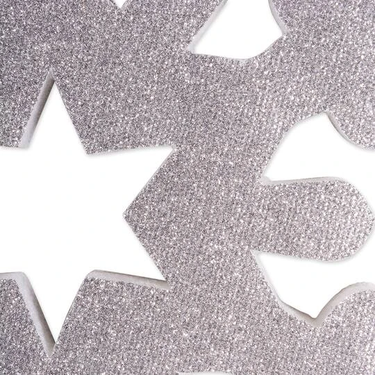 DII® Silver Hanging Foam Snowflake Set 5 DII® Silver Hanging Foam Snowflake Set - Image 5