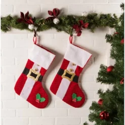 DII® Santa's Holiday Stocking Set -Northlight Sale Store D540057S 5
