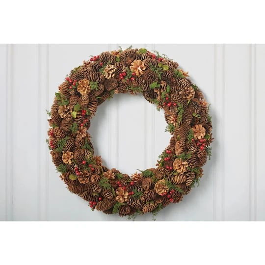 DII® Berry Pinecone Holiday Wreath 4 DII® Berry Pinecone Holiday Wreath - Image 4