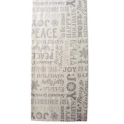 DII® 108" Silver Christmas Collage Table Runner -Northlight Sale Store D540099S 3