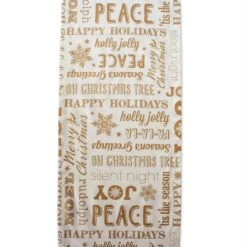 DII® 108" Gold Christmas Collage Table Runner -Northlight Sale Store D540100S 4