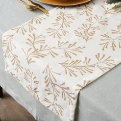 DII® 72" Metallic Holly Leaves Table Runner -Northlight Sale Store D540101S 11
