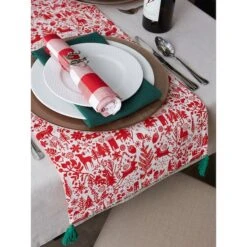 DII® 72" Christmas Woods Embellished Table Runner -Northlight Sale Store D540103S 11
