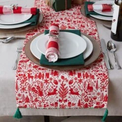 DII® 72" Christmas Woods Embellished Table Runner -Northlight Sale Store D540103S 3