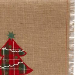 DII® 72" Embroidered Tree Burlap Table Runner -Northlight Sale Store D540106S 7