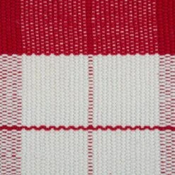 DII® 72" Red Tinsel Plaid Fringed Table Runner -Northlight Sale Store D540107S 2
