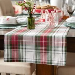 DII® 72" Christmas Plaid Table Runner -Northlight Sale Store D540108S 6
