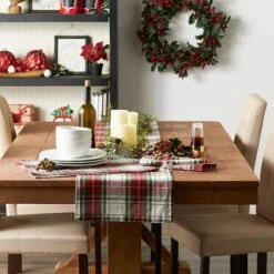 DII® 108" Christmas Plaid Table Runner -Northlight Sale Store D540109S 10