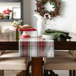 DII® 108" Christmas Plaid Table Runner -Northlight Sale Store D540109S 3